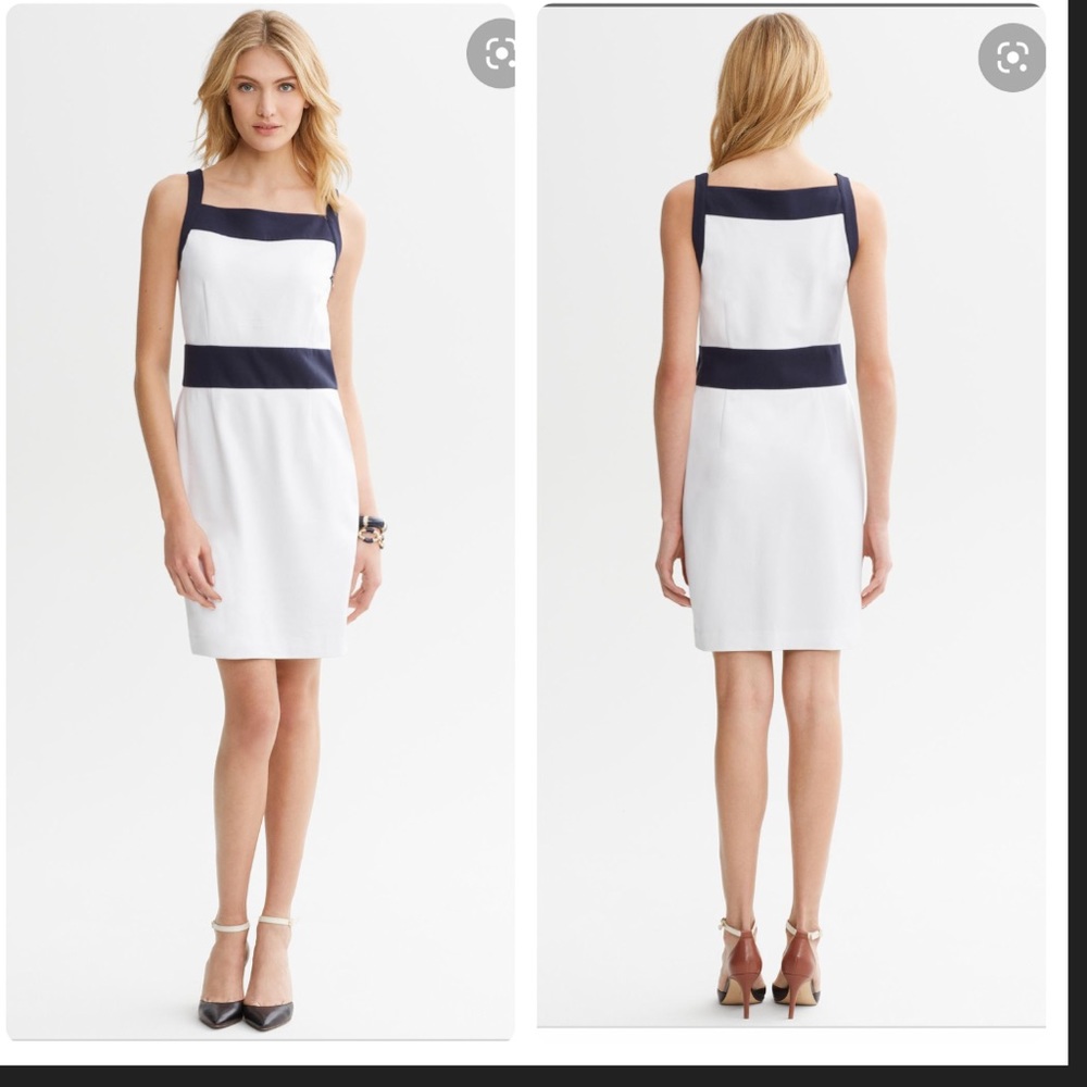 NWT Banana Republic colorblock  square neck dress